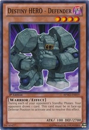 Image of Destiny Hero - Defender (BPW2-EN019) - Battle Pack 2: War of the Giants Round 2 1st Edition