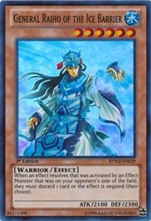 Image of General Raiho of the Ice Barrier (BPW2-EN039) - Battle Pack 2: War of the Giants Round 2 1st Edition