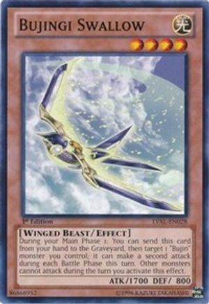 Image of Bujingi Swallow (LVAL-EN028) - Legacy of the Valiant 1st Edition