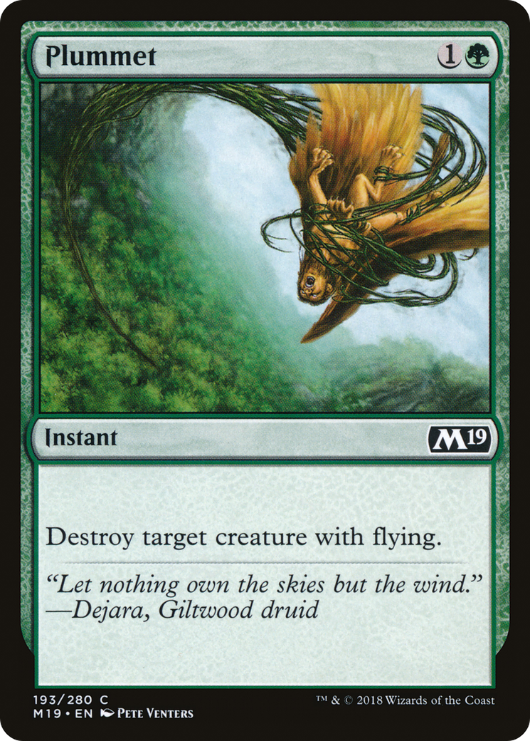 Image of Plummet (M19-193) - Core Set 2019 Foil