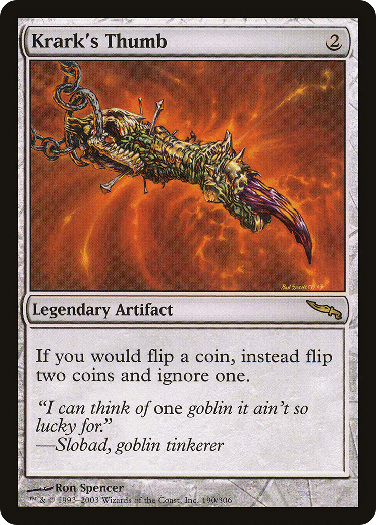 Image of Krark's Thumb (MRD-190) - Mirrodin Foil