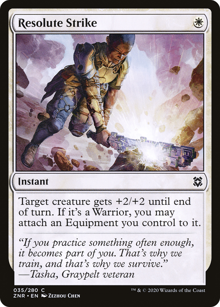 Image of Resolute Strike (ZNR-035) - Zendikar Rising