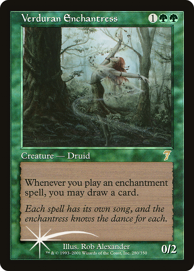 Image of Verduran Enchantress (7ED-280) - 7th Edition Foil