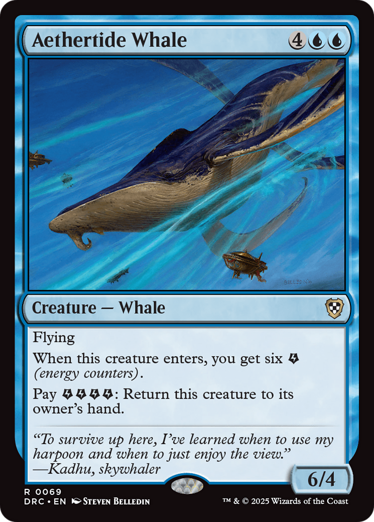 Image of Aethertide Whale (DRC-069) - Commander: Aetherdrift
