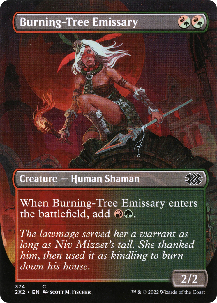 Image of Burning-Tree Emissary (Borderless) (2X2-374) - Double Masters 2022 (Borderless) Foil