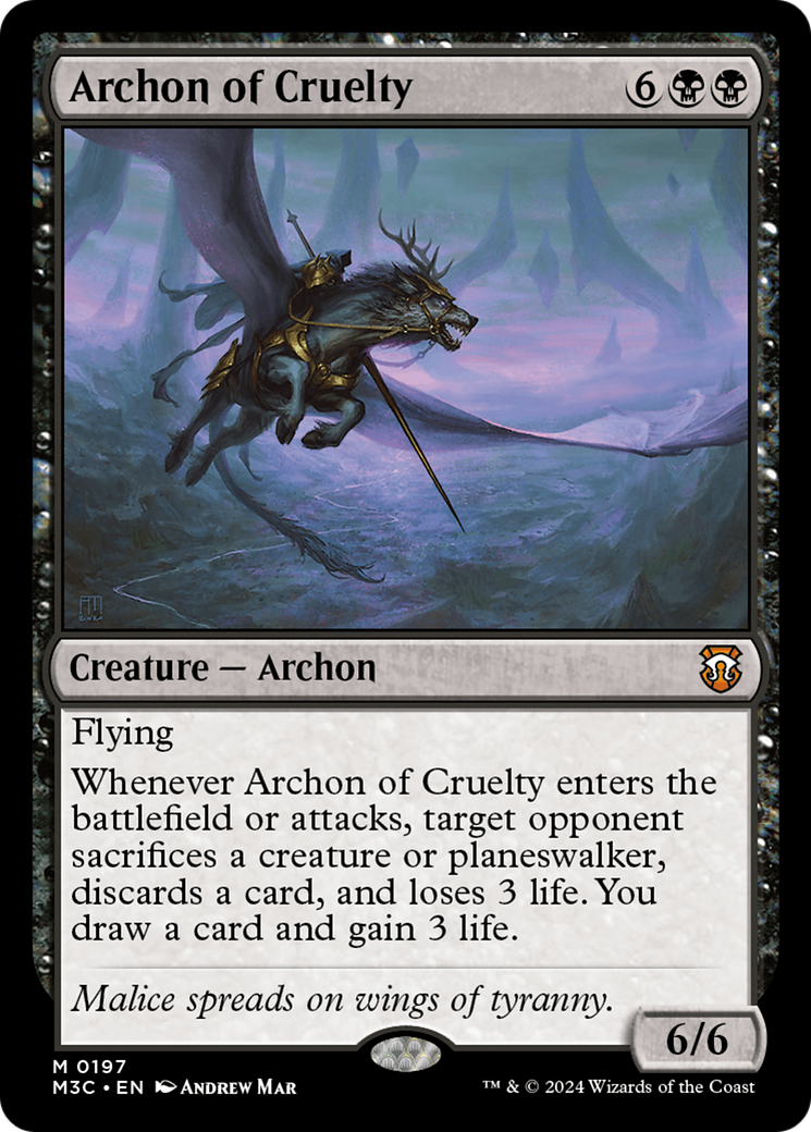 Image of Archon of Cruelty (M3C-197) - Modern Horizons 3 Commander