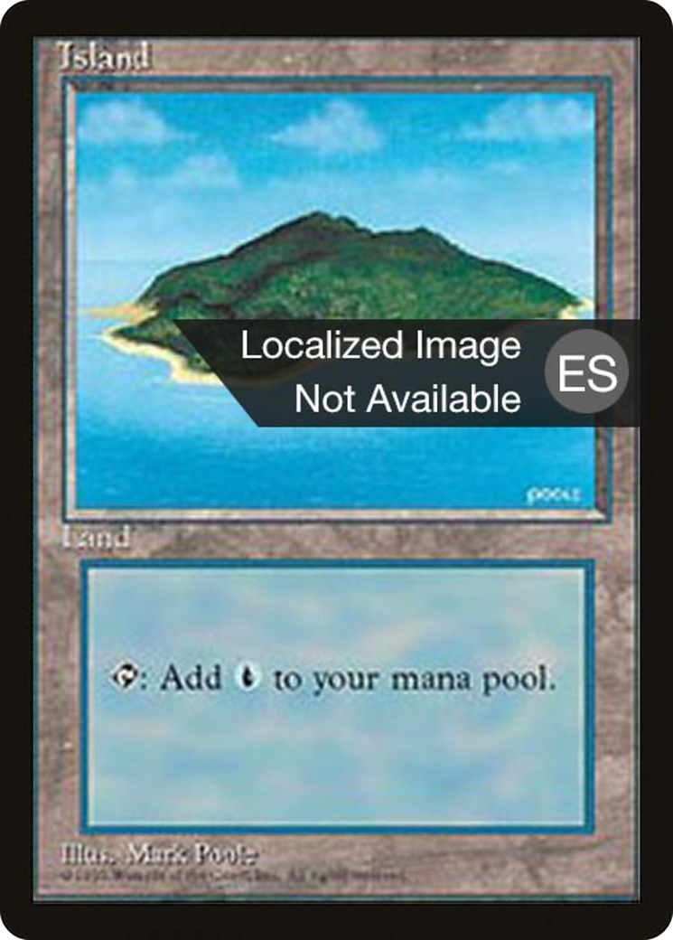 Image of Island (B) (4BB-178) - Fourth Edition Foreign Black Border