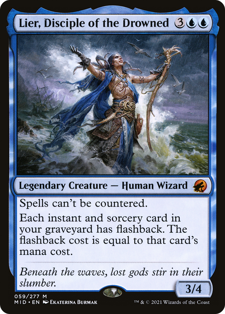 Image of Lier, Disciple of the Drowned (MID-059) - Innistrad: Midnight Hunt Foil