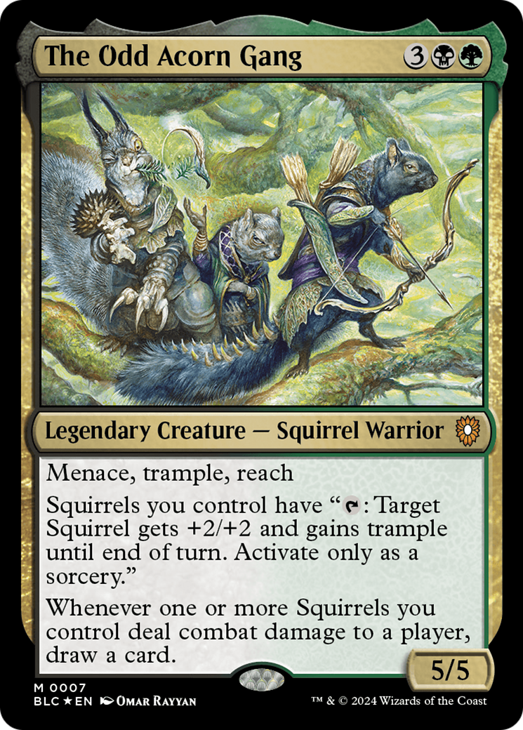 Image of The Odd Acorn Gang (BLC-007) - Bloomburrow Commander Foil