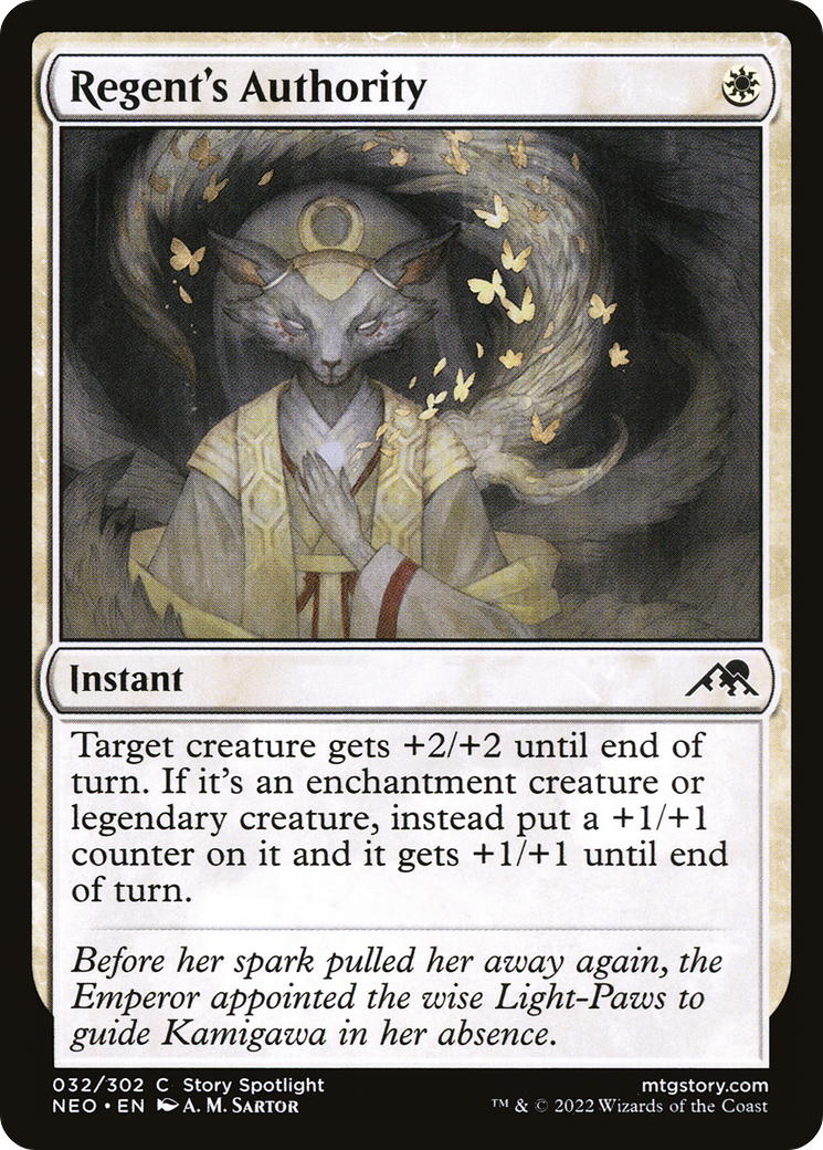 Image of Regent's Authority (NEO-032) - Kamigawa: Neon Dynasty Foil