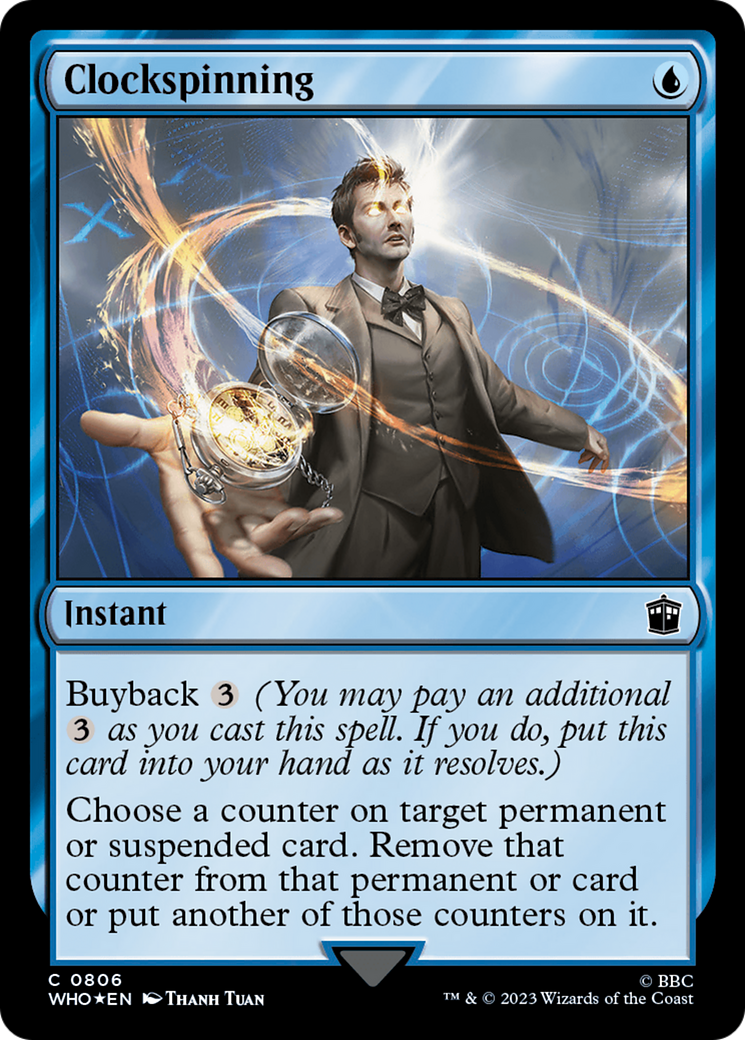 Image of Clockspinning (Surge Foil) (WHO-806) - Doctor Who Foil
