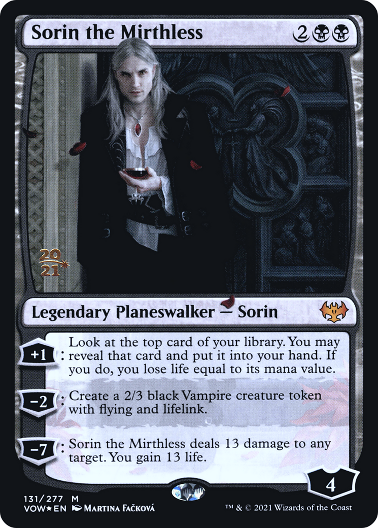 Image of Sorin the Mirthless (PRE-131) - Innistrad: Crimson Vow Promos Foil