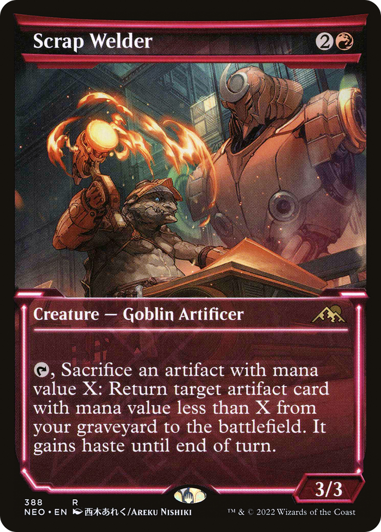 Image of Scrap Welder (Showcase) (NEO-388) - Kamigawa: Neon Dynasty: (Showcase) Foil