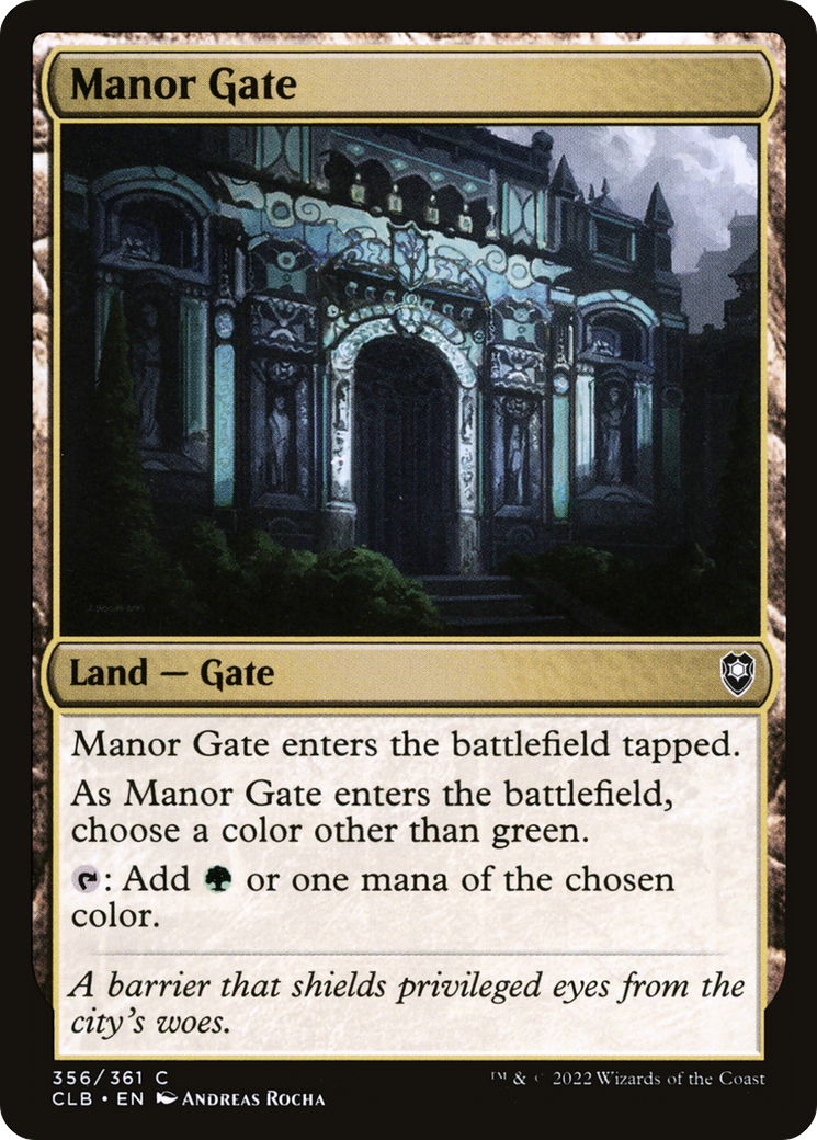 Image of Manor Gate (CLB-356) - Commander Legends: Battle for Baldur's Gate Foil