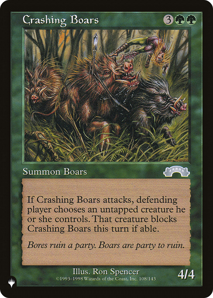 Image of Crashing Boars (LIST-EXO-108) - The List