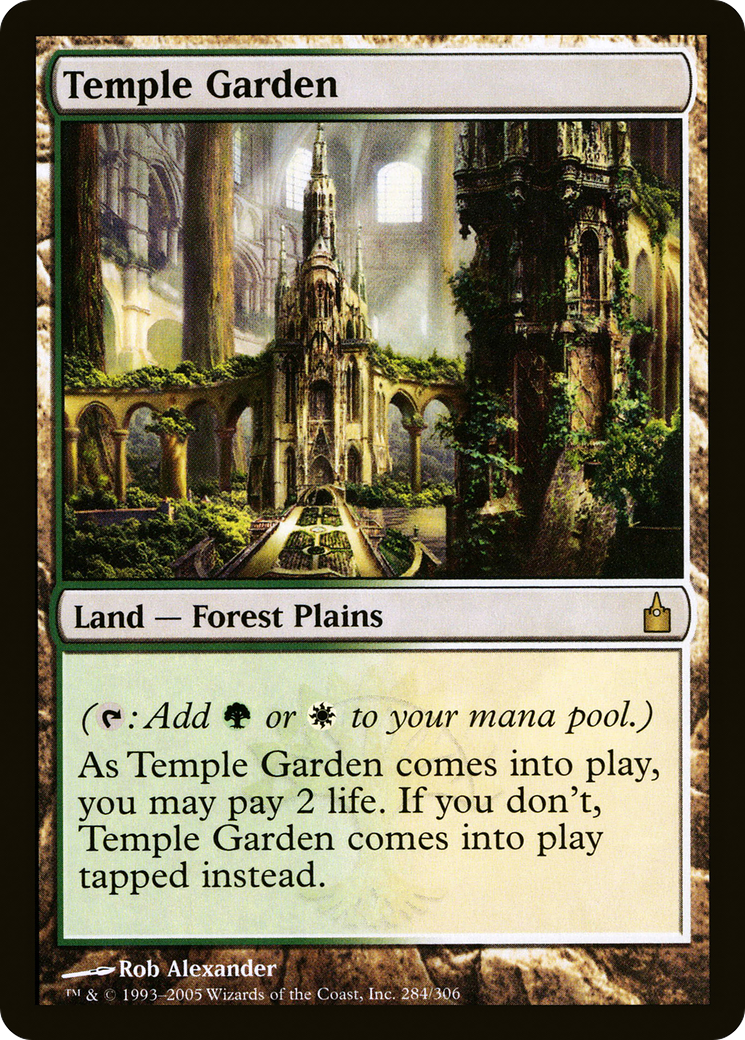 Image of Temple Garden (RAV-284) - Ravnica: City of Guilds Foil