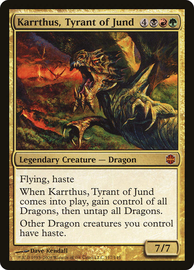 Image of Karrthus, Tyrant of Jund (ARB-117) - Alara Reborn Foil