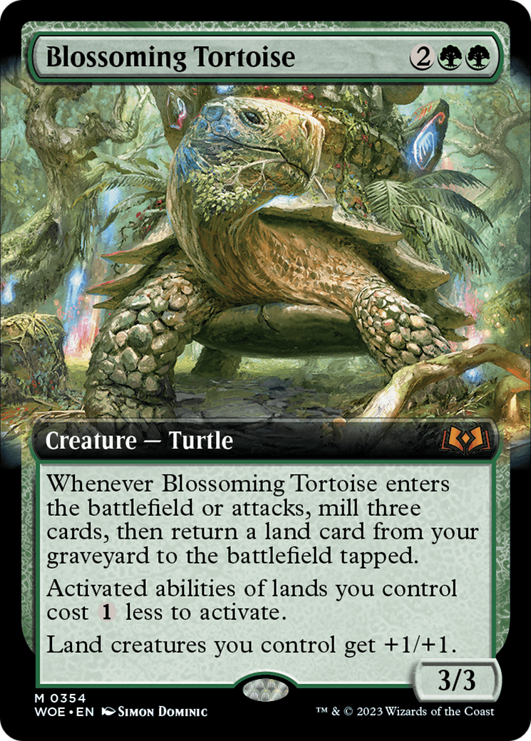 Image of Blossoming Tortoise (Extended Art) (WOE-354) - Wilds of Eldraine: (Extended Art)