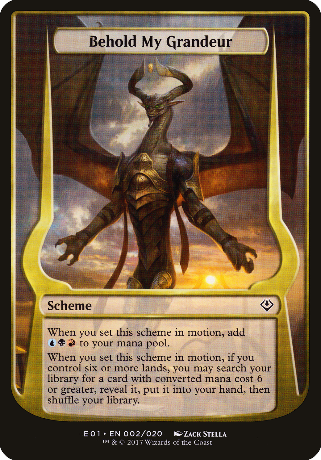 Image of Behold My Grandeur (Archenemy: Nicol Bolas) (OVER-002) - Archenemy: Nicol Bolas Schemes