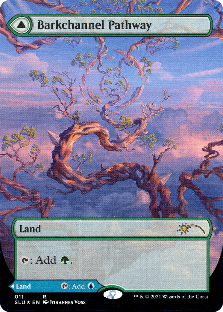 Image of Barkchannel Pathway (Borderless) (SLU-011) - Secret Lair: Ultimate Edition: (Showcase) (Borderless) Foil