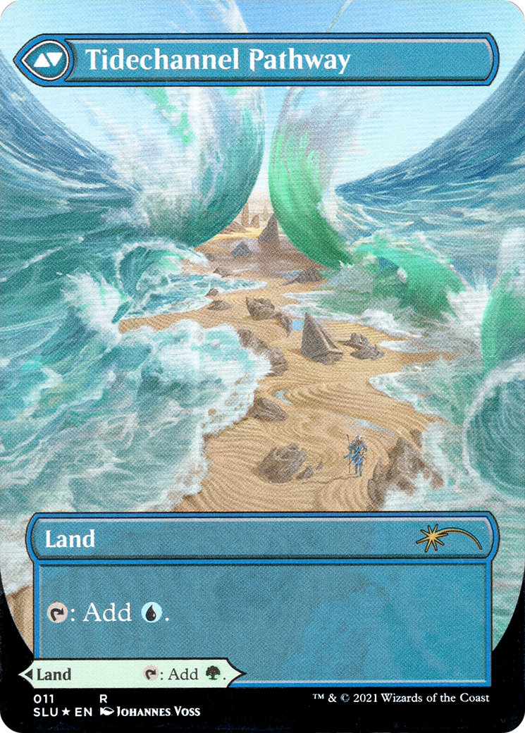 Image of Barkchannel Pathway (Borderless) (SLU-011) - Secret Lair: Ultimate Edition: (Showcase) (Borderless) Foil