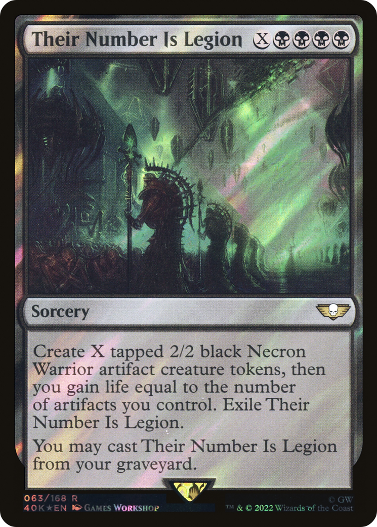 Image of Their Number Is Legion (Surge Foil) (40K-063) - Warhammer 40,000 Commander Foil