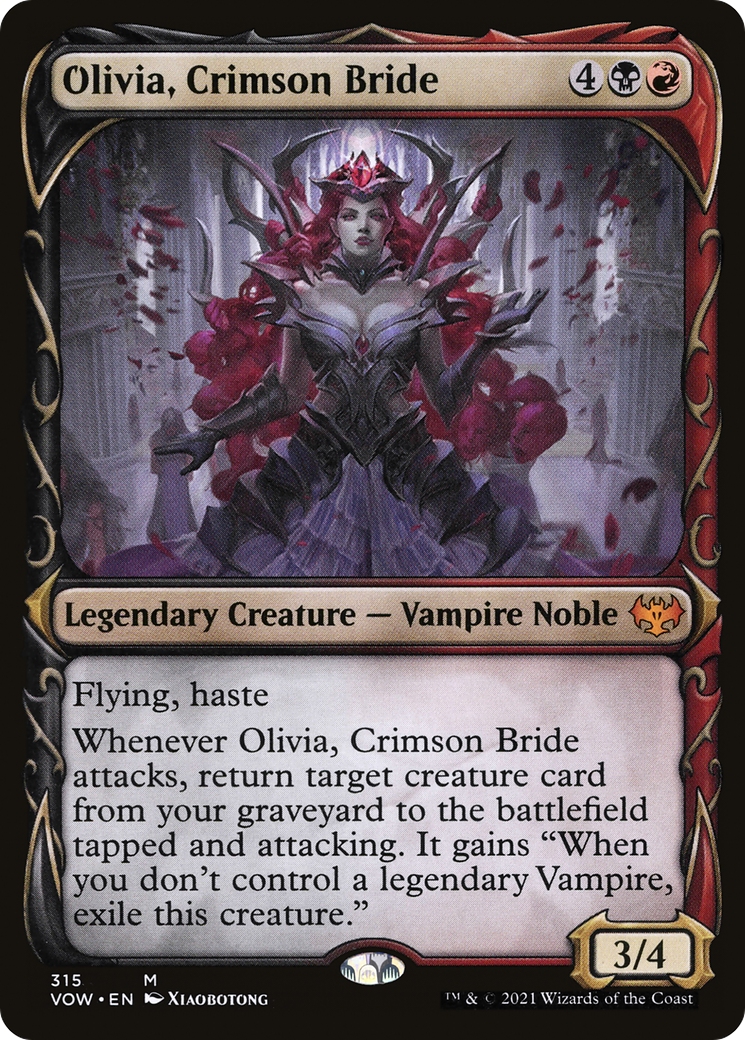 Image of Olivia, Crimson Bride (Showcase) (VOW-315) - Innistrad: Crimson Vow: (Showcase) Foil