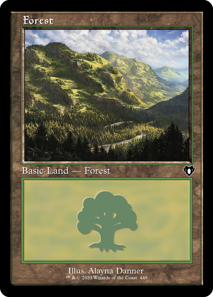 Image of Forest (449) (Retro Frame) (CMM-449) - Commander Masters