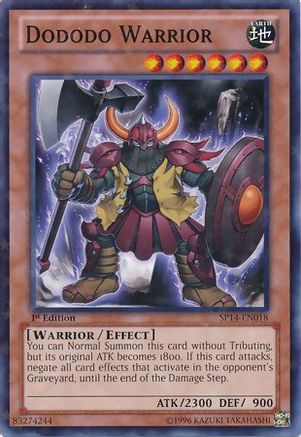 Image of Dododo Warrior (Starfoil) (SP14-EN018) - Star Pack 2014 1st Edition