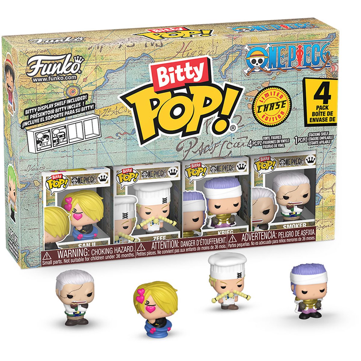 Image of One Piece Sanji Funko Bitty Pop! Mini-Figure 4-Pack