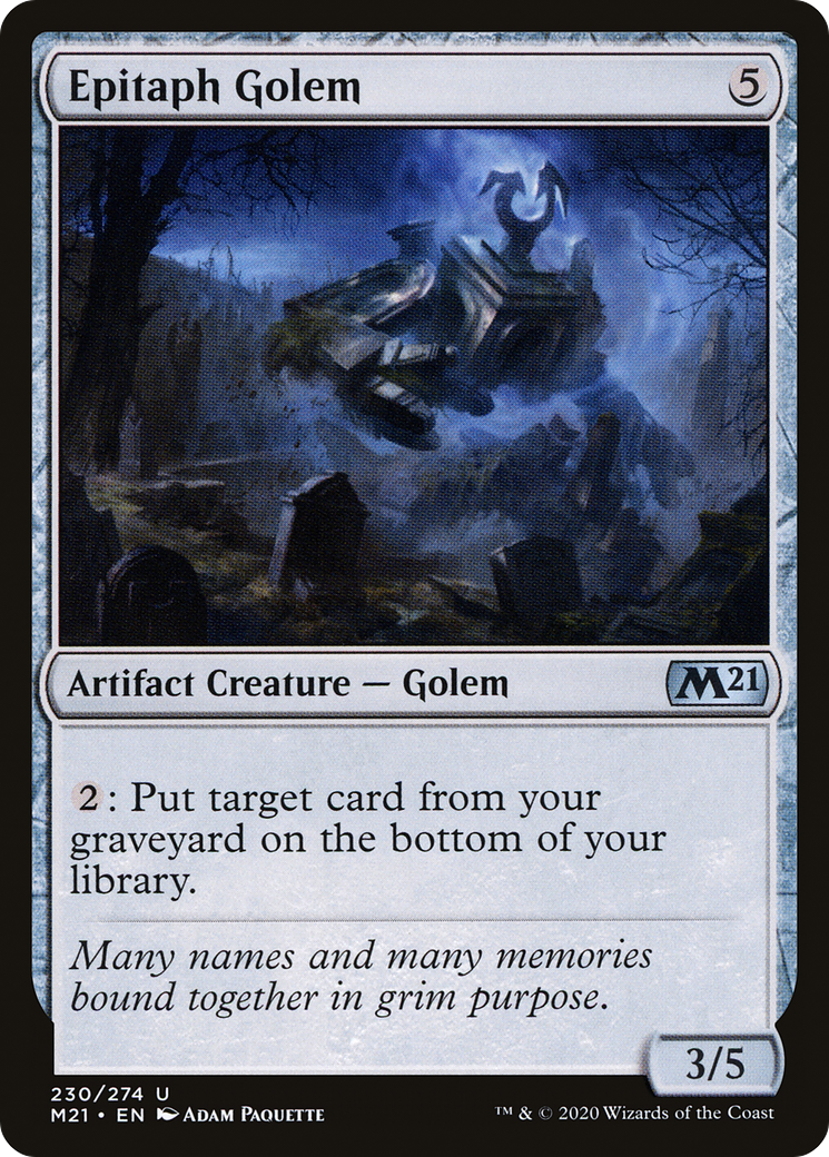 Image of Epitaph Golem (M21-230) - Core Set 2021 Foil
