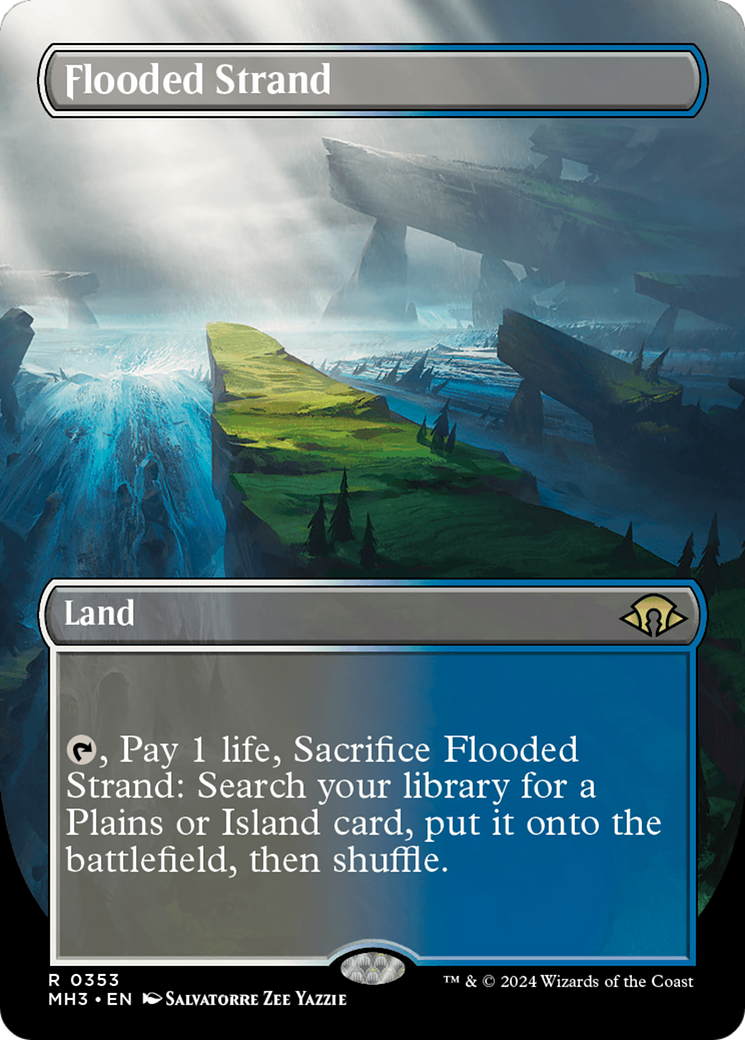Image of Flooded Strand (Borderless) (MH3-353) - Modern Horizons 3 (Borderless) Foil