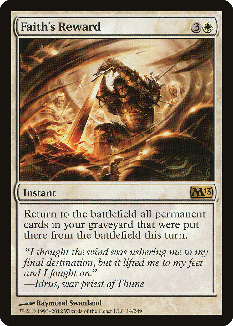 Image of Faith's Reward (M13-014) - Magic 2013 Foil