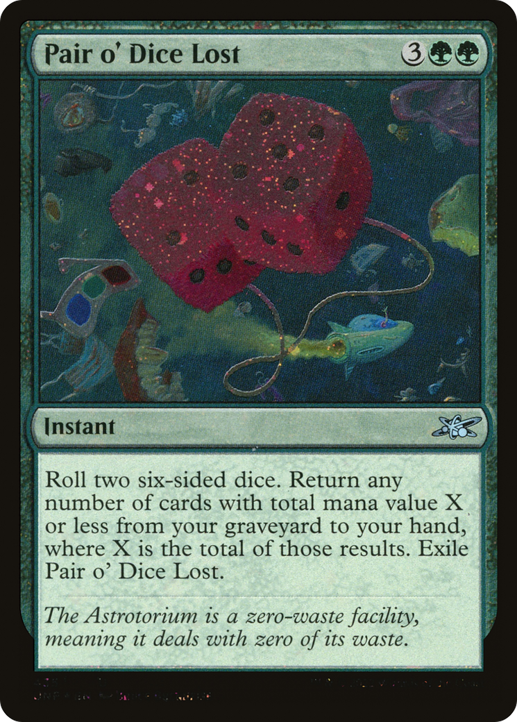 Image of Pair o' Dice Lost (Galaxy Foil) (UNF-435) - Unfinity Foil
