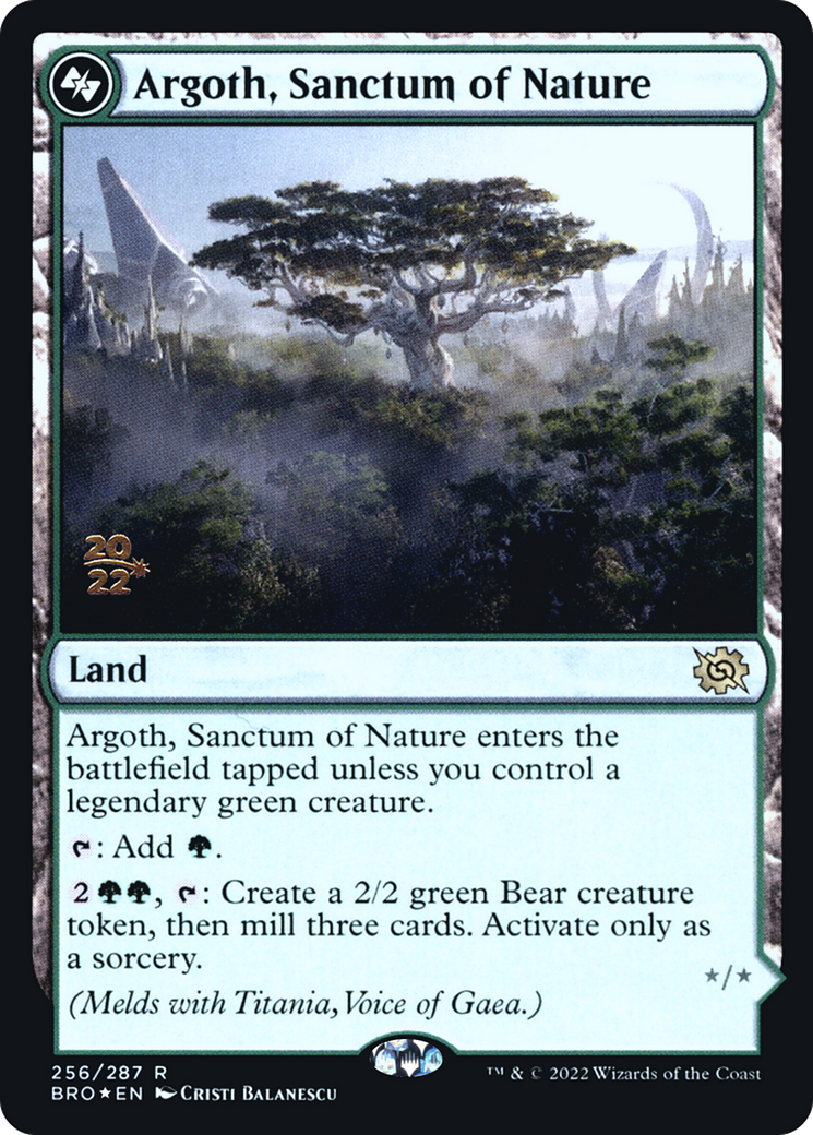 Image of Argoth, Sanctum of Nature (PRE-256) - The Brothers' War Promos Foil