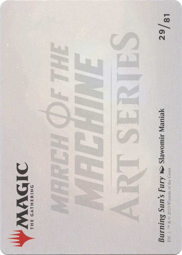 Image of Burning Sun's Fury // Burning Sun's Fury (AMOM-029) - March of the Machine Art Series (Borderless)