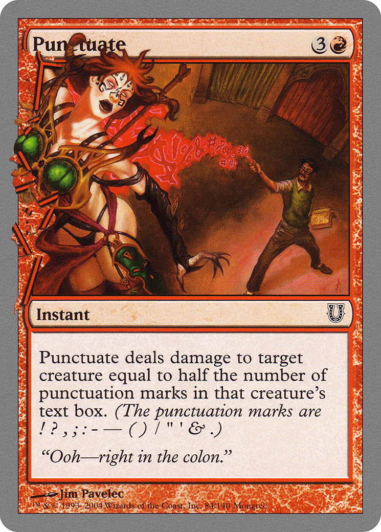 Image of Punctuate (UNH-084) - Unhinged