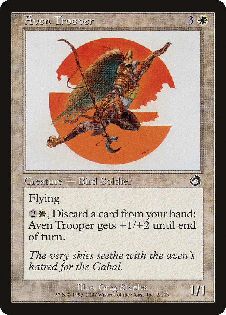 Image of Aven Trooper (TOR-002) - Torment Foil