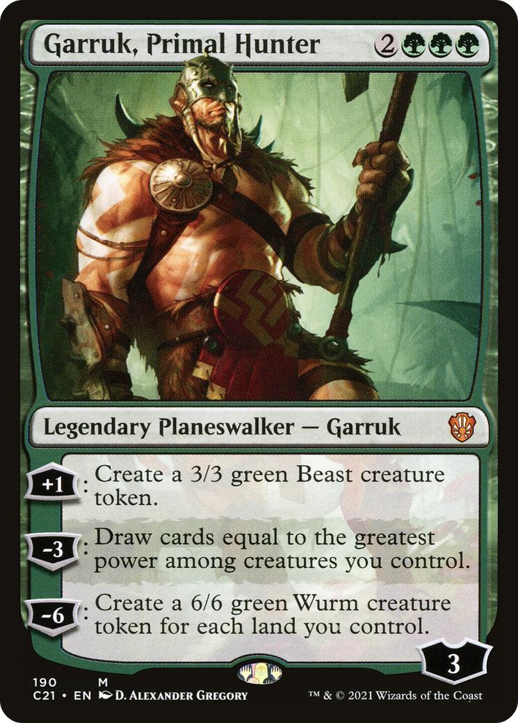Image of Garruk, Primal Hunter (C21-190) - Commander 2021
