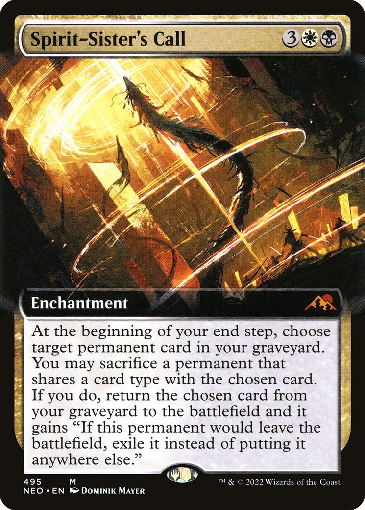 Image of Spirit-Sister's Call (Extended Art) (NEO-495) - Kamigawa: Neon Dynasty: (Extended Art)