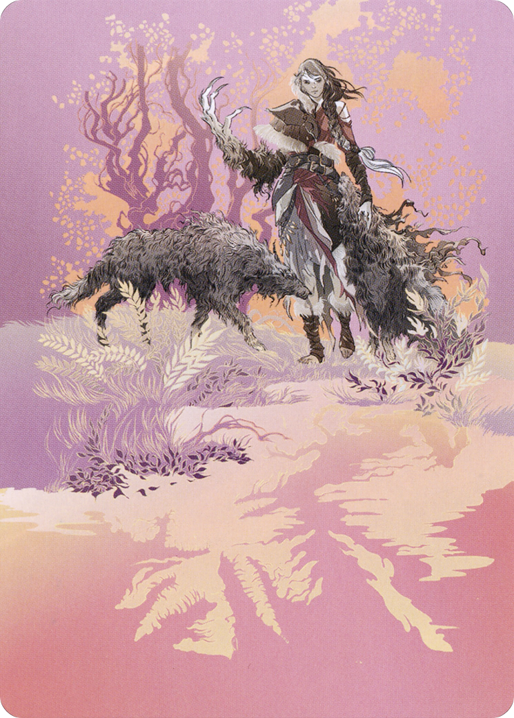 Image of Arlinn, the Pack's Hope // Arlinn, the Pack's Hope (AMID-003) - Midnight Hunt Art Series (Borderless) Foil