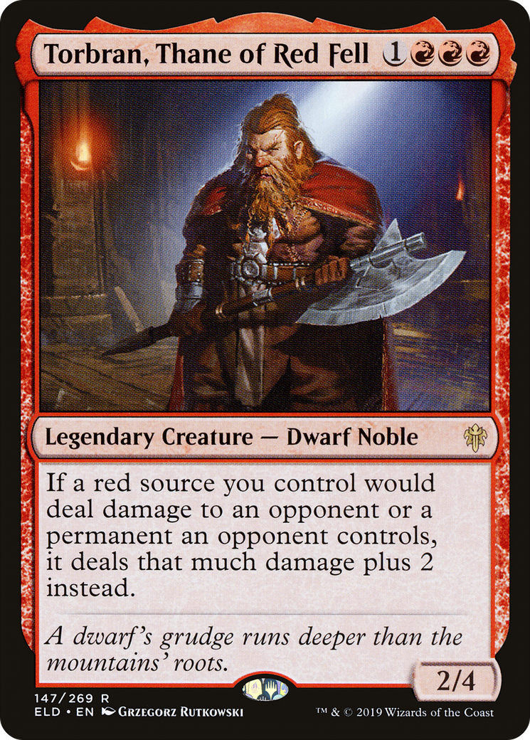 Image of Torbran, Thane of Red Fell (ELD-147) - Throne of Eldraine Foil