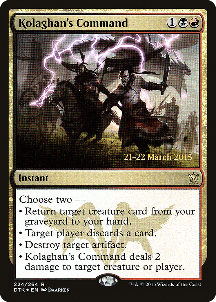Image of Kolaghan's Command (PRE-224) - Dragons of Tarkir Promos Foil