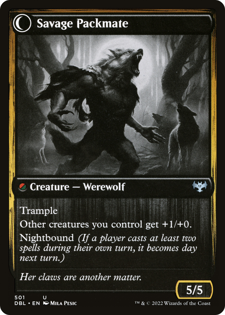 Image of Child of the Pack (DBL-501) - Innistrad: Double Feature: (Double Faced Transform)
