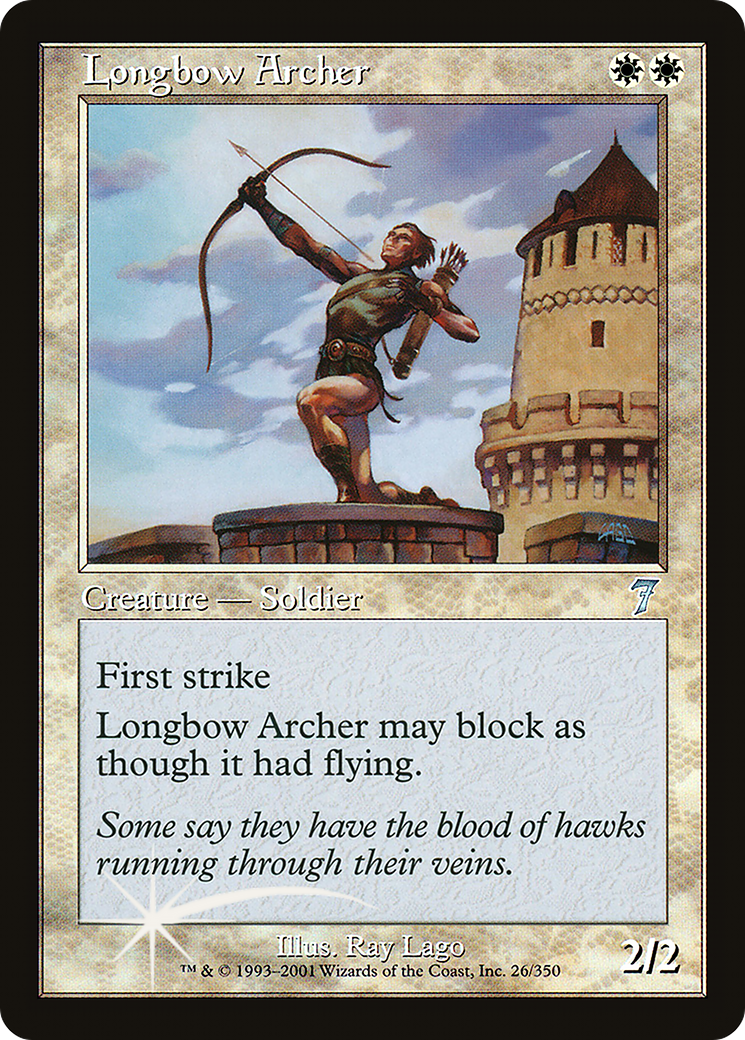 Image of Longbow Archer (7ED-026) - 7th Edition Foil