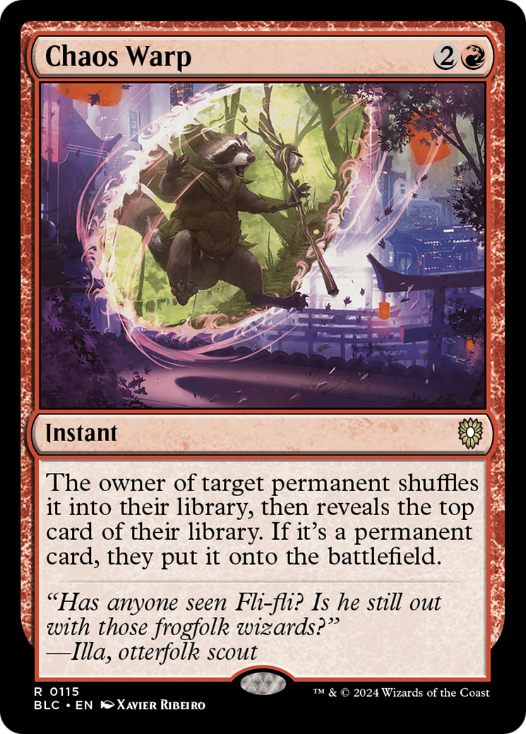 Image of Chaos Warp (BLC-115) - Bloomburrow Commander
