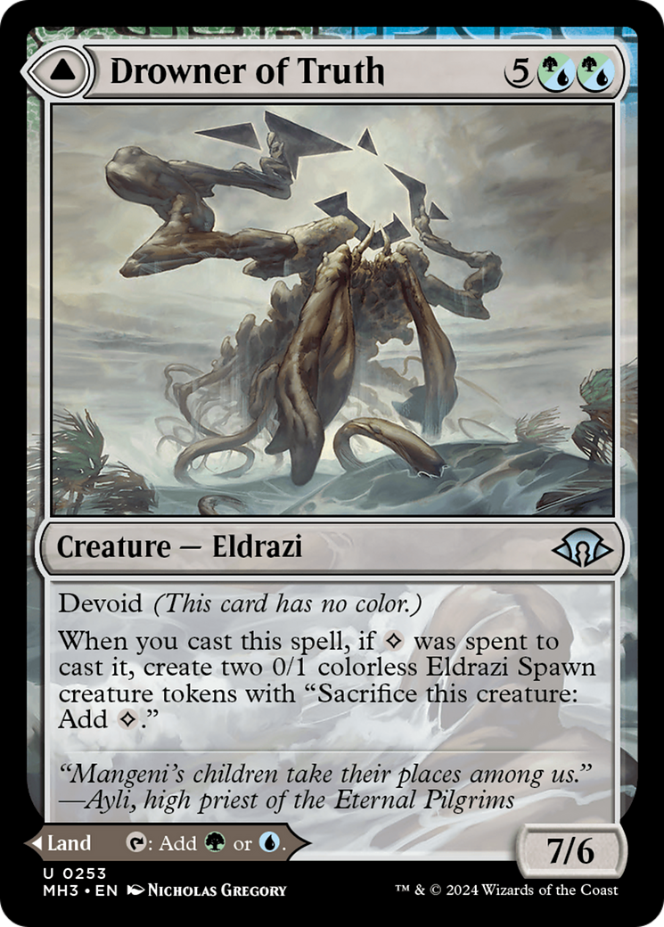 Image of Drowner of Truth (MH3-253) - Modern Horizons 3: (devoid) Foil