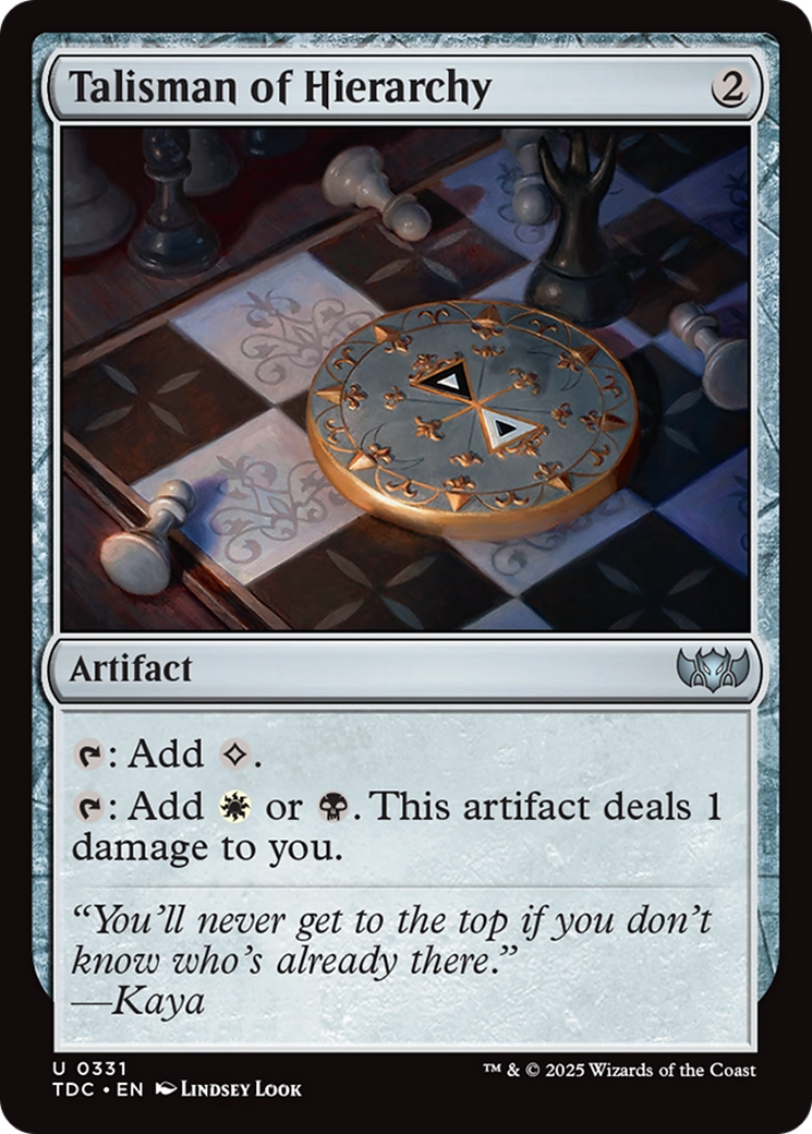 Image of Talisman of Hierarchy (TDC-331) - Commander: Tarkir: Dragonstorm