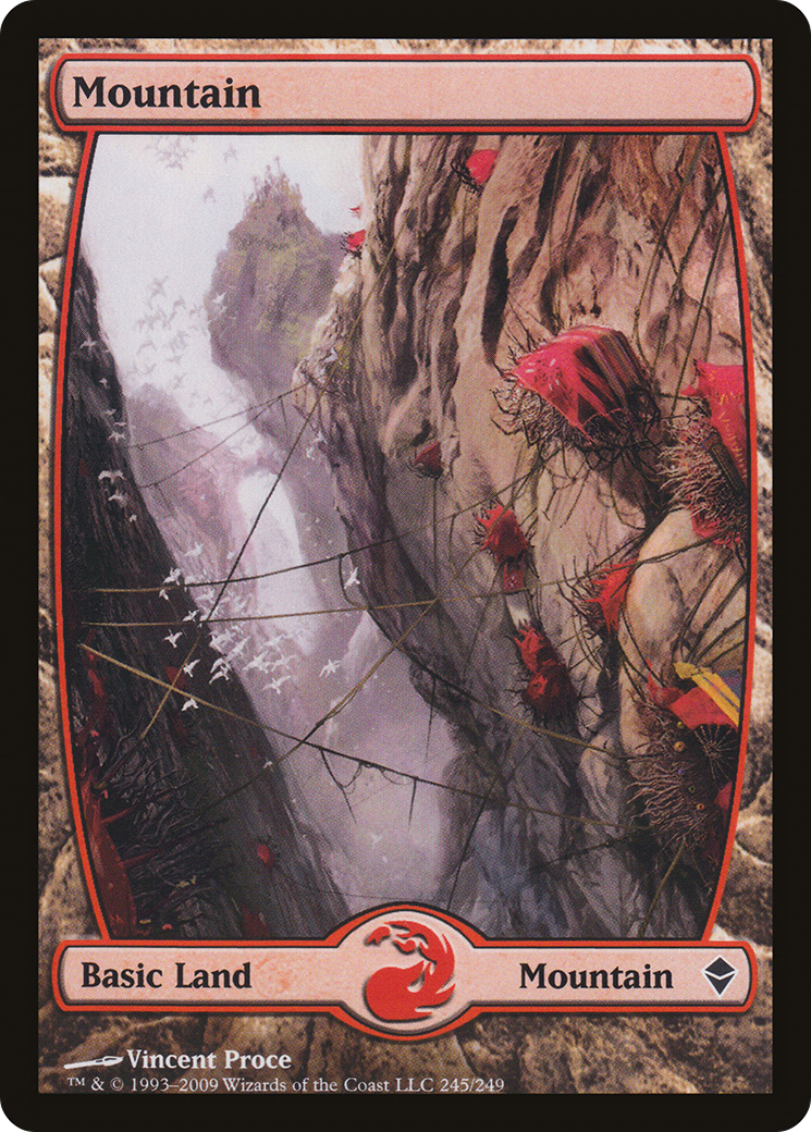 Image of Mountain (245) - Full Art (ZEN-245) - Zendikar Foil