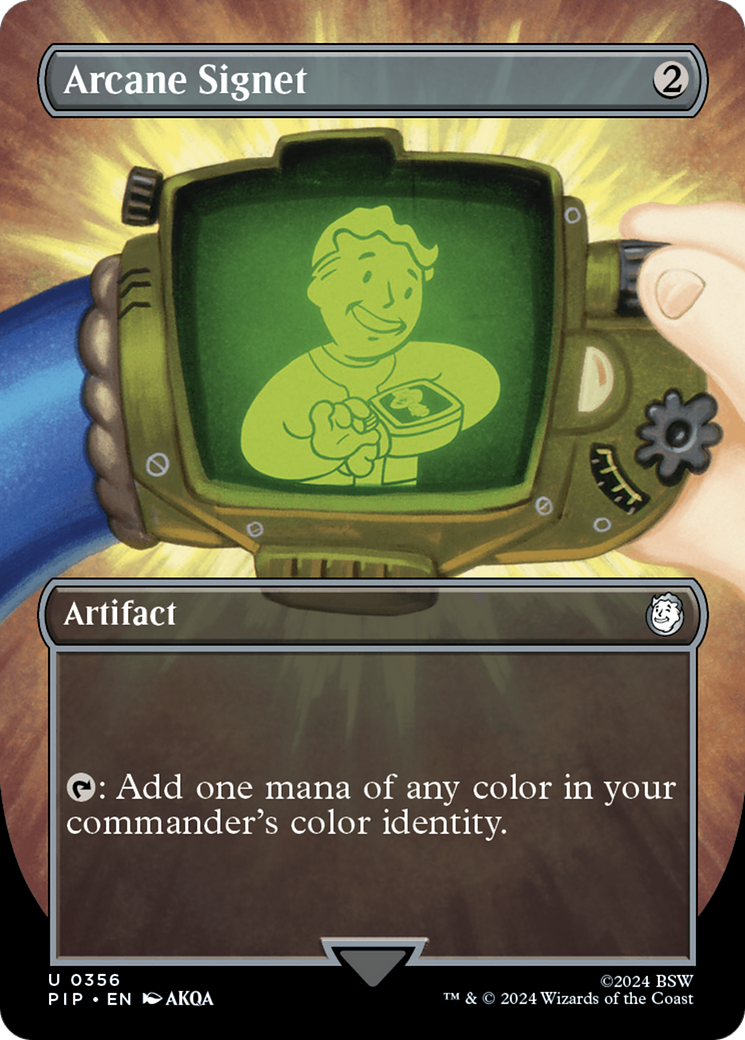 Image of Arcane Signet (Borderless) (PIP-356) - Fallout (Borderless) Foil